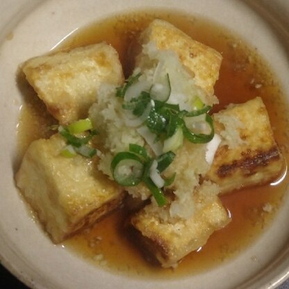 こんにちは〜少ない油で揚げ出し豆腐ができて助かりました(*^^*)レシピありがとうございます。